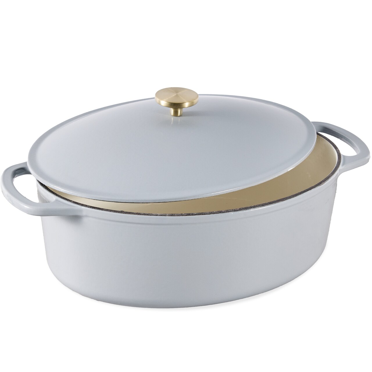 Best Choice Products Oval 7.5 Quart Cast-Iron Dutch Oven, Heavy-Duty w/ Enamel, Side Handles